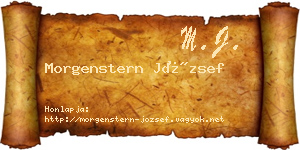 Morgenstern József névjegykártya